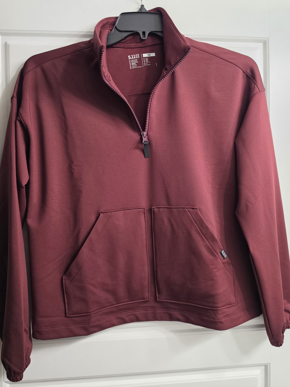 5.11 Tactical Men's Quarter-Zip Pullover Hoodie - Burgundy